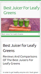 Mobile Screenshot of bestjuicerforleafygreens.com